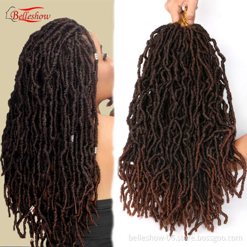 Hot sell 12inch Faux Locs Crochet Hair Goddess Locs Dreadlocks Extension  21 Strands Curly Faux Braid locs hair